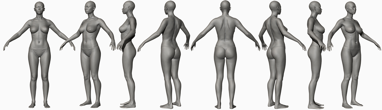 This 3D model features the full body of an Asian woman in her 20's, captured in a natural pose that highlights her natural curves and muscle definition. The model has a high level of detail, with realistic skin texture and visible muscle definition. The woman's body is posed in a way that emphasizes her posture and natural beauty, making it ideal for use in a wide range of projects, including animation, gaming, and virtual reality experiences.